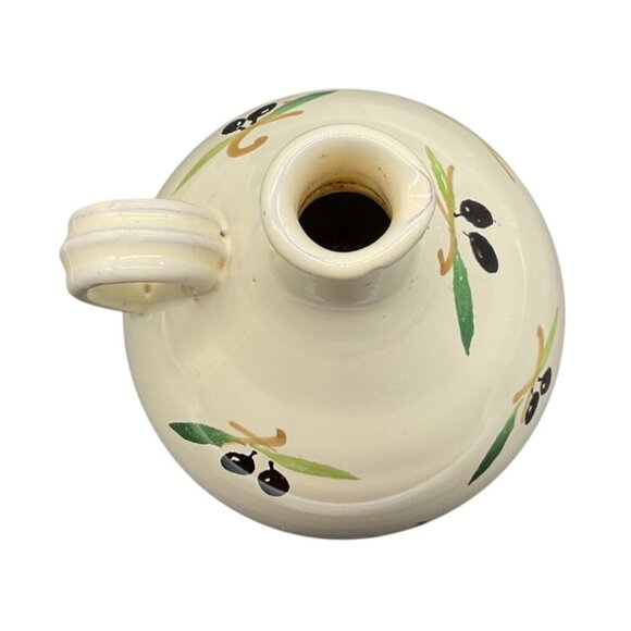 Ceramiche Nicola Fasano Large Olive Oil Jug Hand-Painted Terracotta Italy Made - Picture 5 of 7